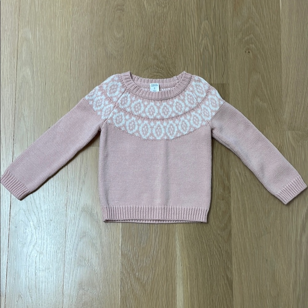 Harper Canyon Pink and White Sweater